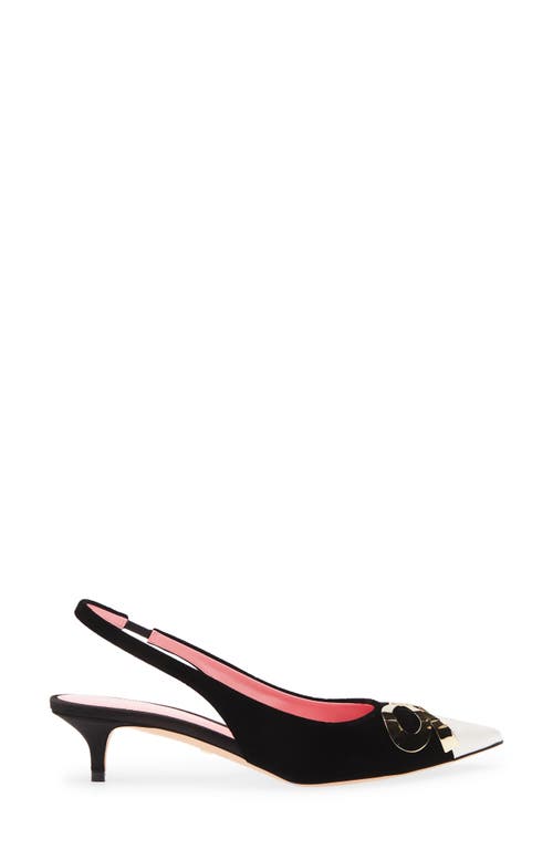 Giambattista Valli Bow Kitten Heel Slingback Pump