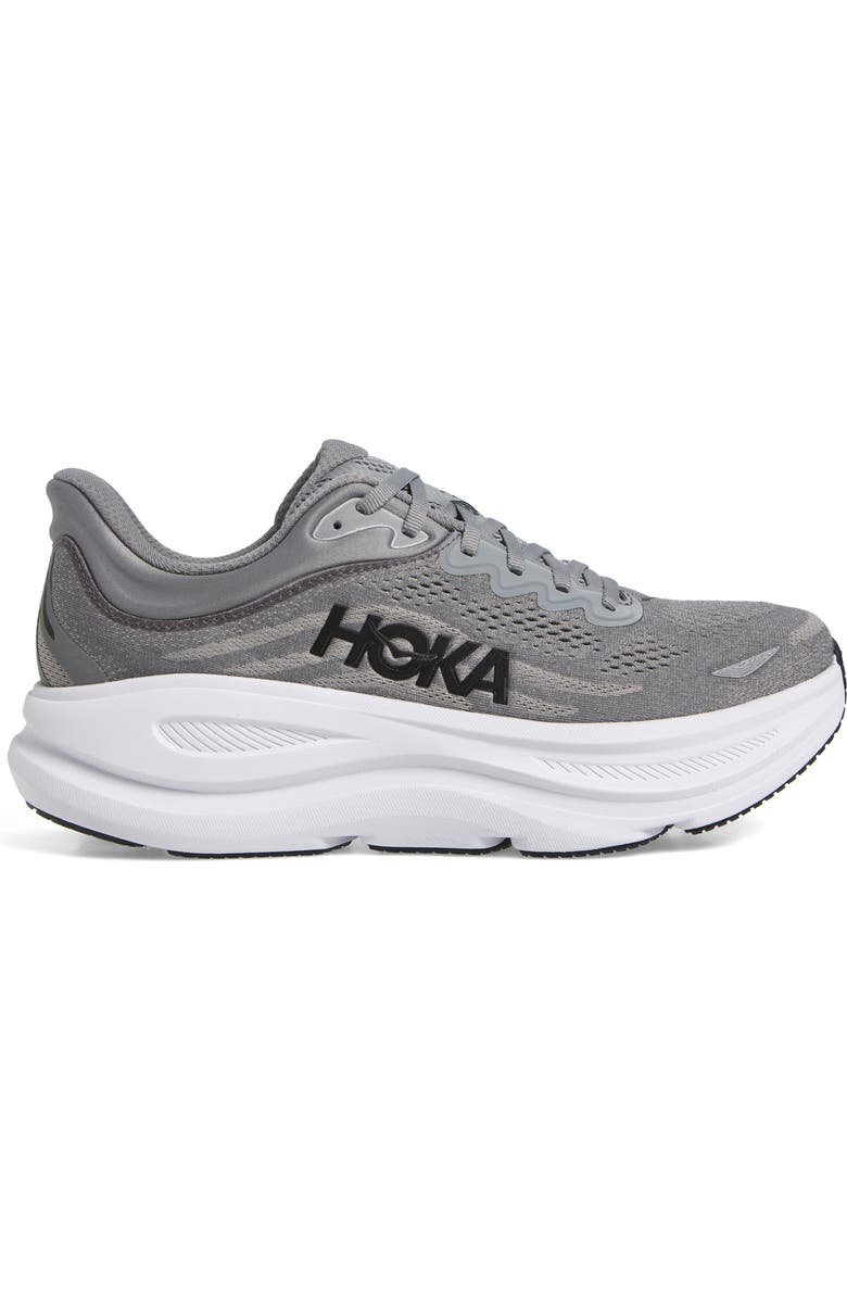 HOKA Bondi 9 Running Shoe, Alternate, color, Galactic Grey / Stellar Grey