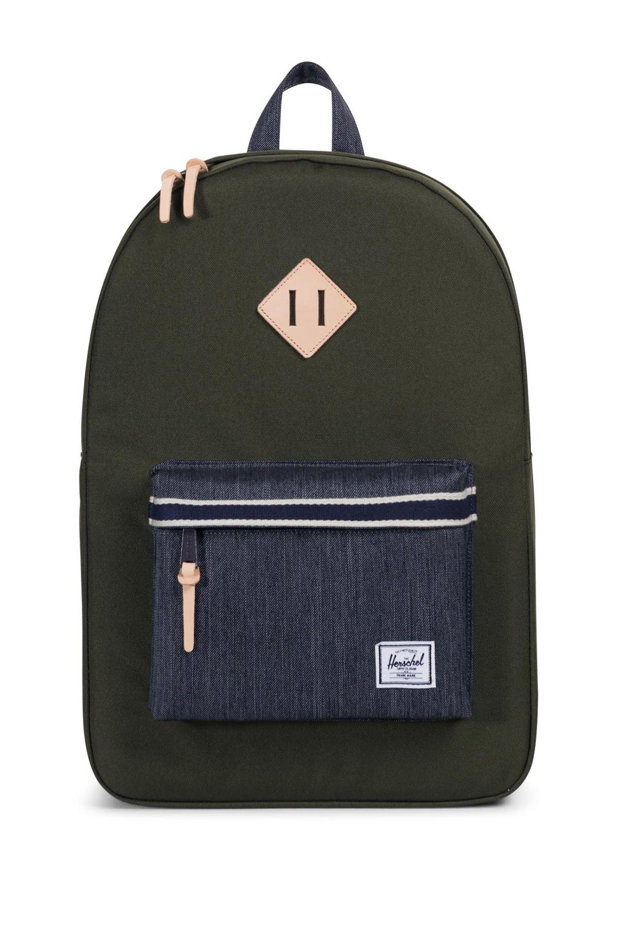 Herschel Supply Co. Heritage Offset Denim Backpack, Main, color, 