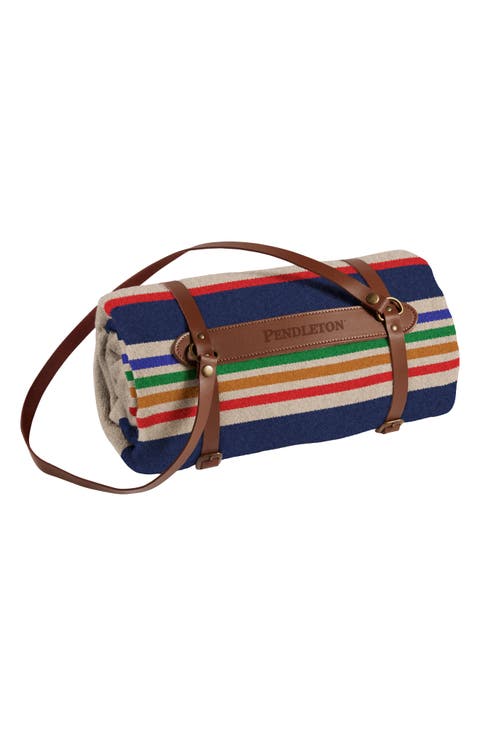 National Park Stripe Throw Blanket & Carrier