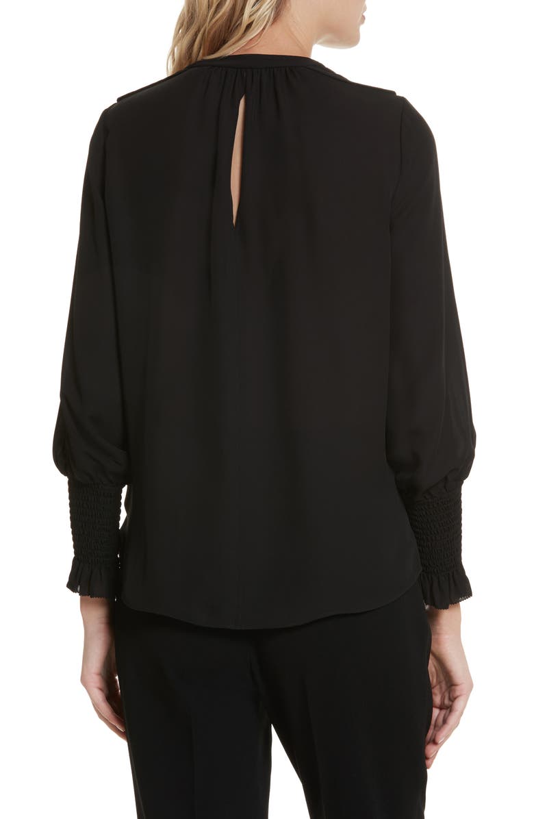 Rebecca Taylor Silk Wrap Top, Alternate, color, 