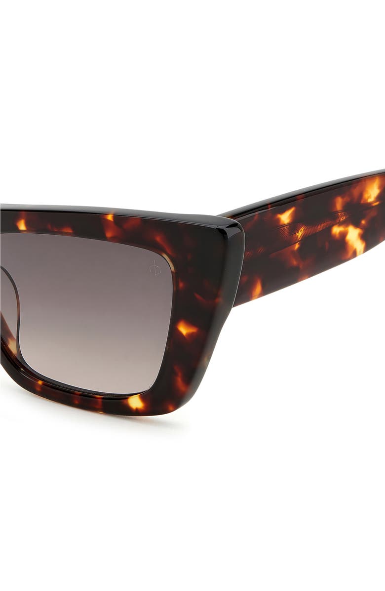 rag & bone 53mm Cat Eye Sunglasses, Alternate, color, Havana/ Brown Gradient