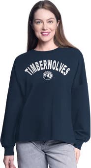 G-III 4HER BY CARL BANKS Women's G-III 4Her by Carl Banks Navy Minnesota Timberwolves Athletic Pullover Sweatshirt