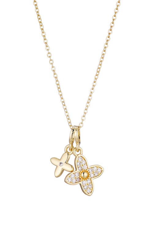 Pavé CZ Clover Pendant Necklace