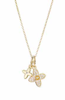 Adornia Pavé CZ Clover Pendant Necklace