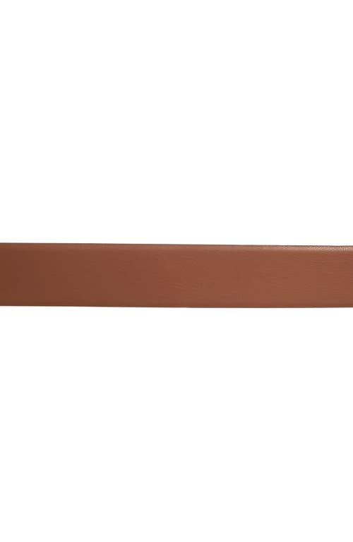 Vince Camuto Sculptural Buckle Belt In Brown