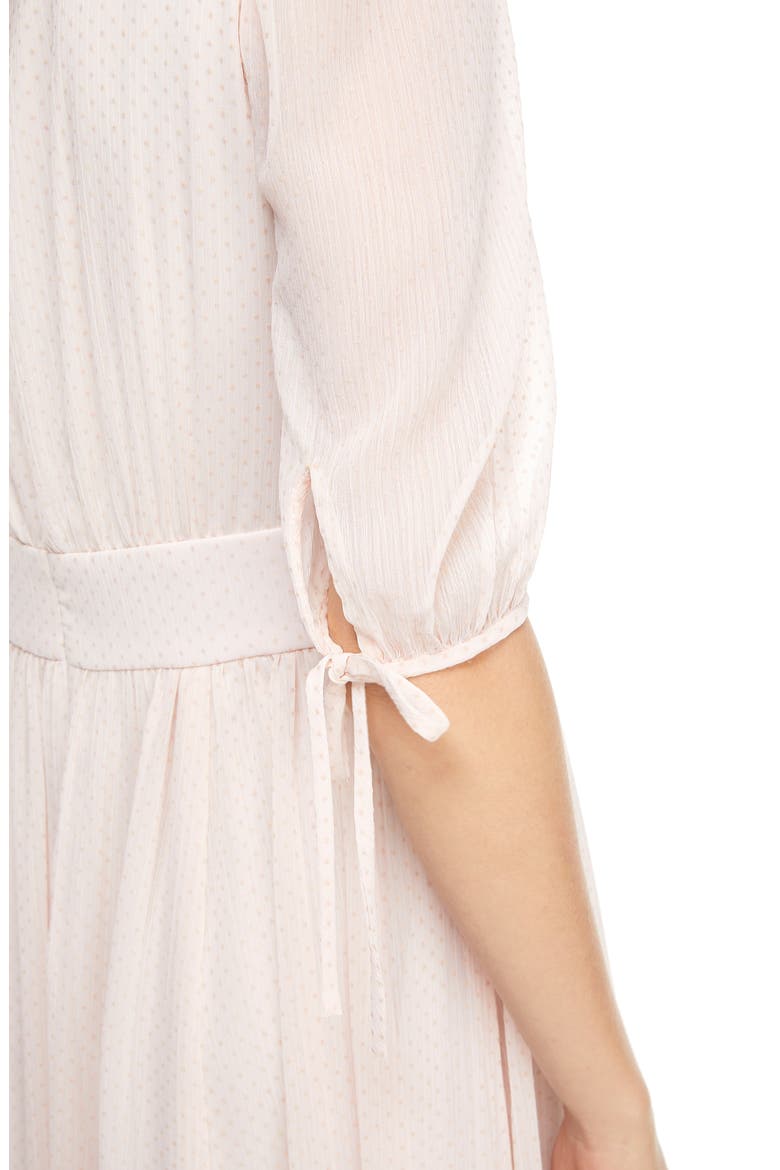Louise Mini Dot Flared Dress, Alternate, color, POWDER