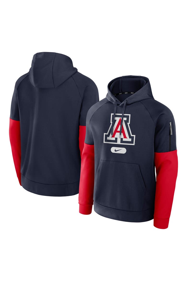 Men's Nike Navy Arizona Wildcats Fitness Performance Pullover Hoodie, Main, color, Navy