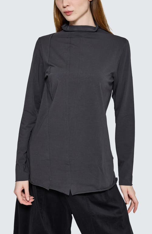 Luukaa Nyx Structured Turtleneck Blouse In Black
