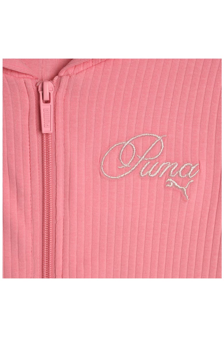 Kids' Bow Society Ribbed Stretch Cotton Hoodie, Alternate, color, PINKSCAPE