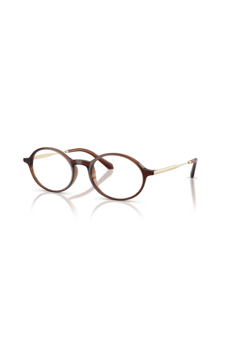 50mm Oval optical glasses, Main, color, Brown