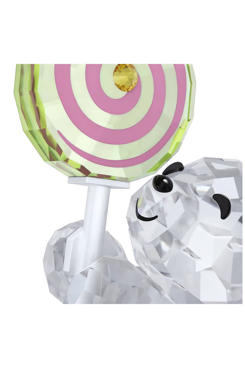 Kris Bear Sweet Lollipop Crystal Figurine, Alternate, color, WHITE