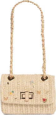 ALDO Charm Raffia Shoulder Bag