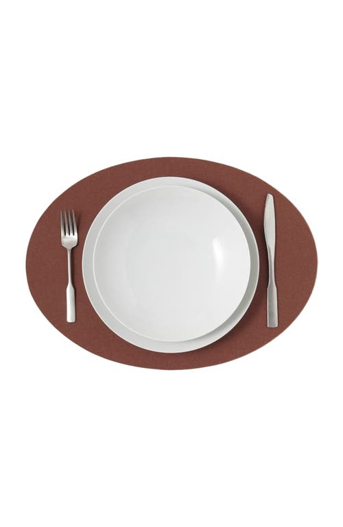 Graf & Lantz Graf Lantz Merino Wool Oval Placemat In Terracotta