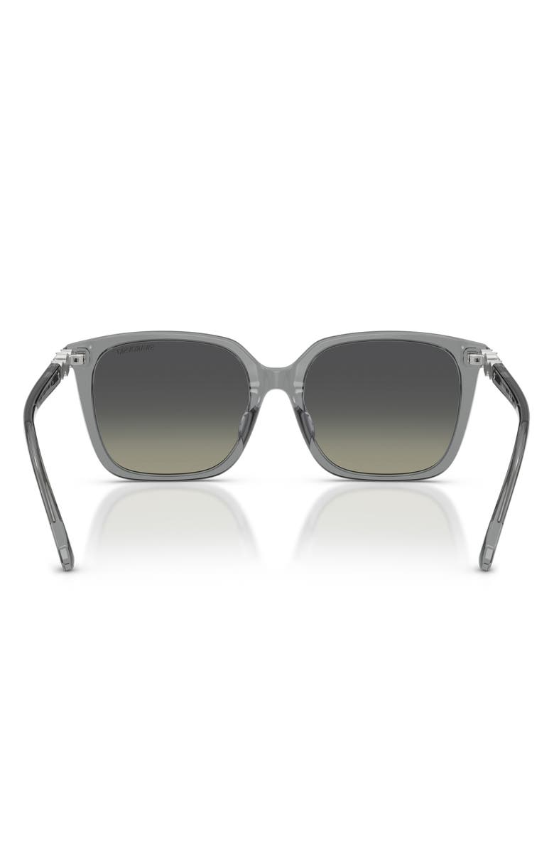 Swarovski 55mm Pillow Sunglasses, Alternate, color, Transparent Grey / Grey