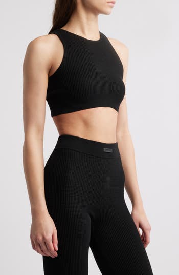 Cotton Blend Rib Leggings