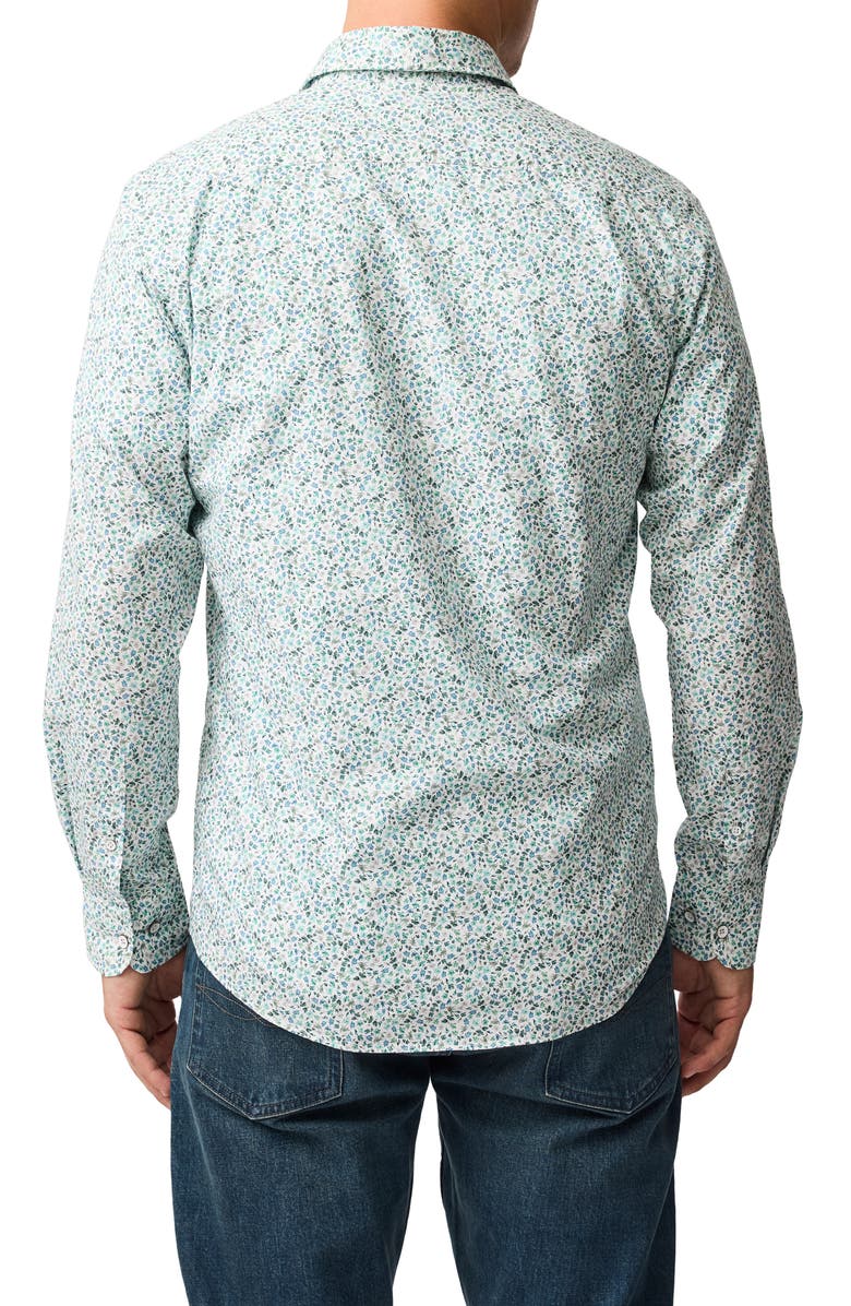 Rodd & Gunn Woodstock Downs Leaf Print Cotton Button-Up Shirt, Alternate, color, 