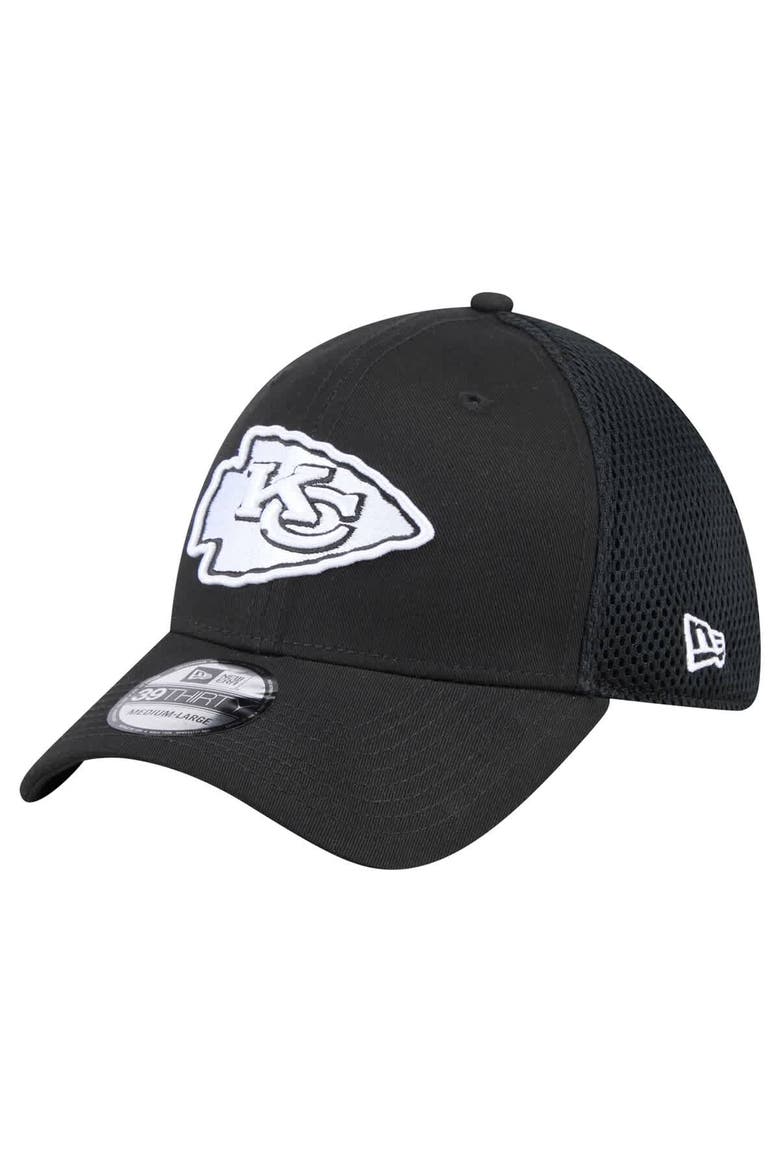 Men's New Era Black Kansas City Chiefs Main Neo 39THIRTY Flex Hat, Main, color, Black