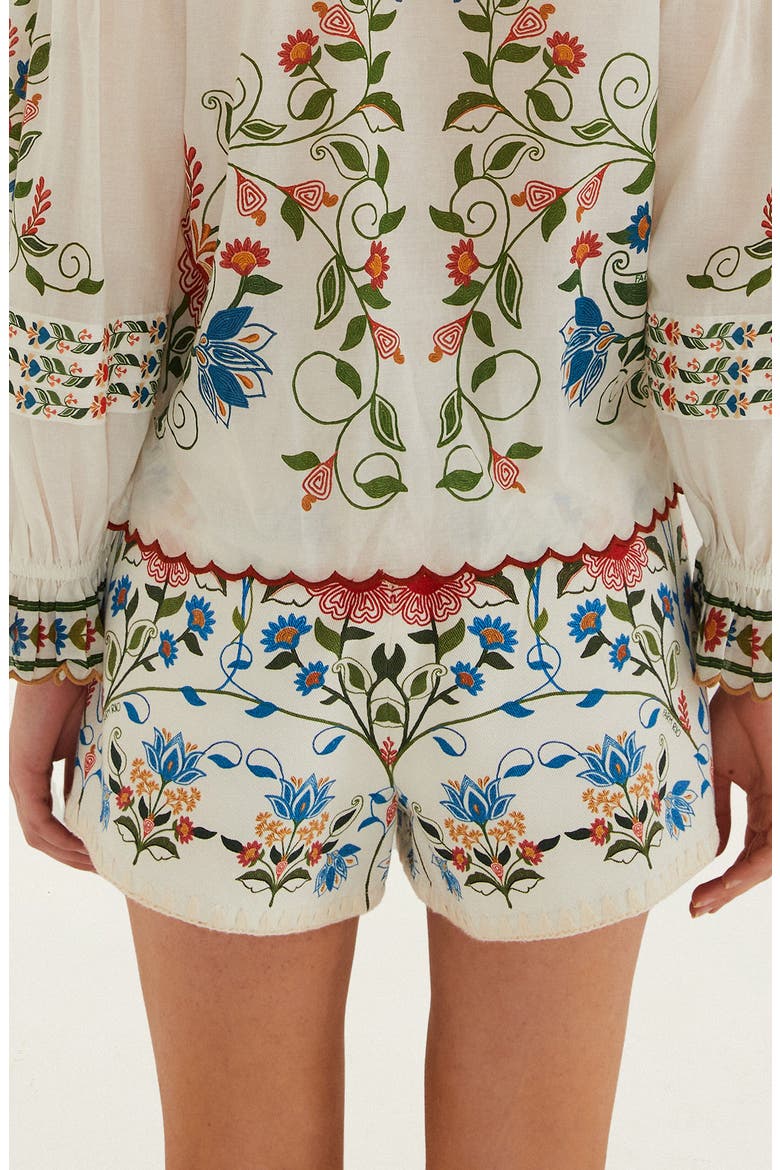 Fraga Print Belted Shorts, Alternate, color, OFF-WHITE