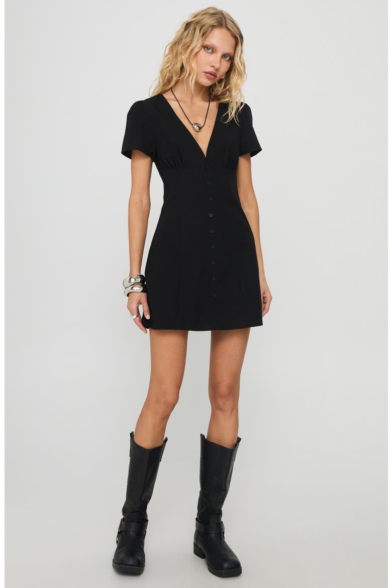 Loveliness V-Neck Romper, Alternate, color, BLACK