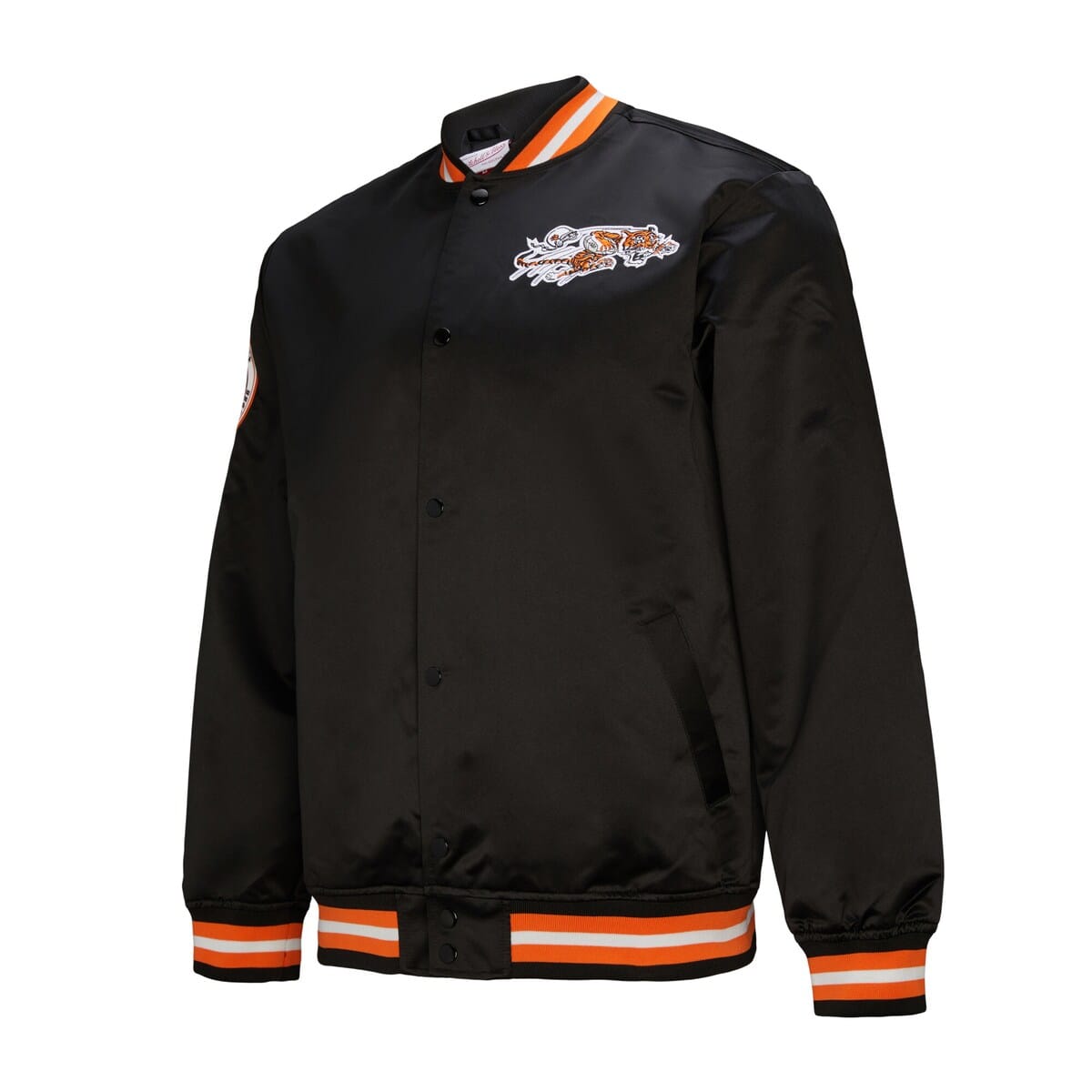 Men's Mitchell & Ness Black Cincinnati Bengals Double Down Satin Full-Snap Jacket - image 2