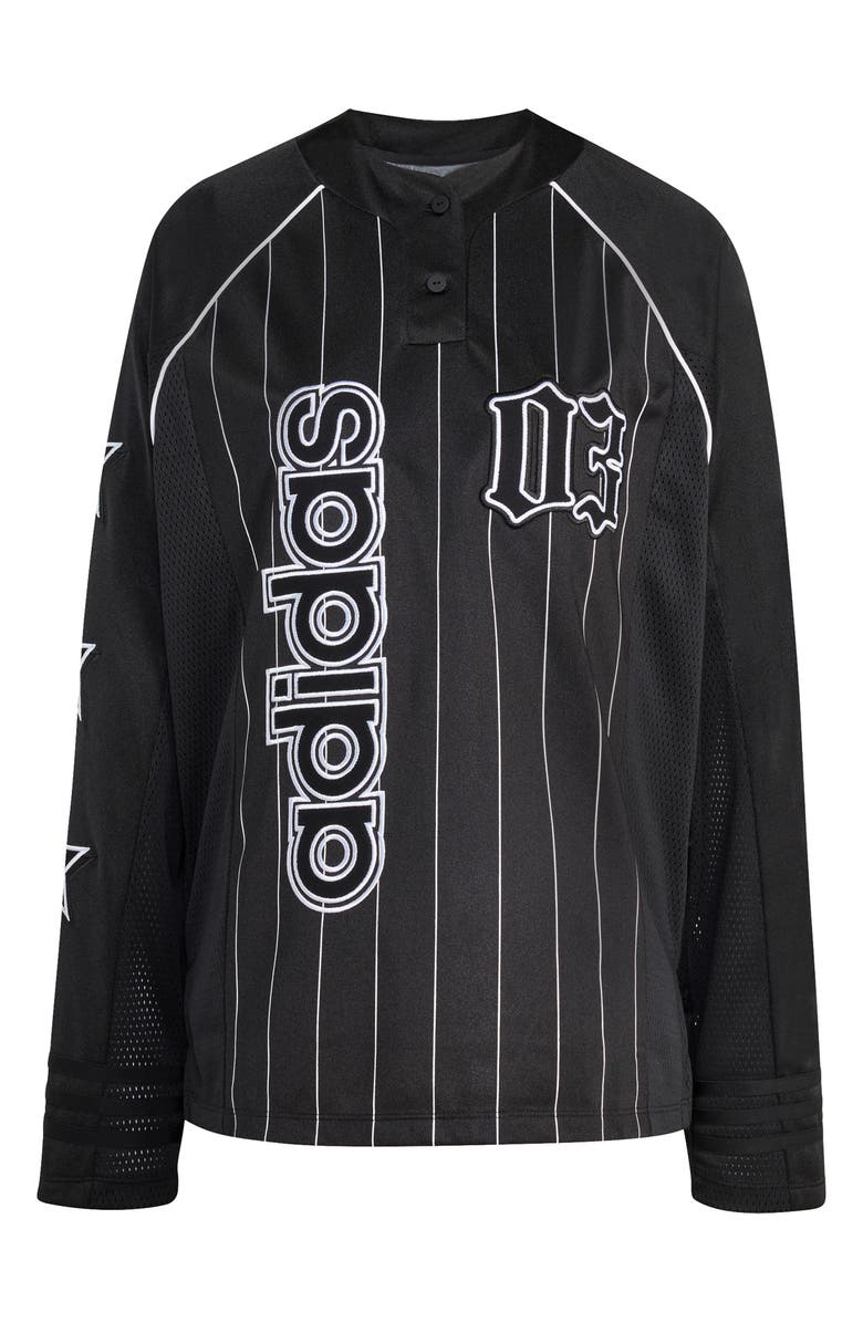 adidas Long Sleeve Jersey, Alternate, color, Black/ White