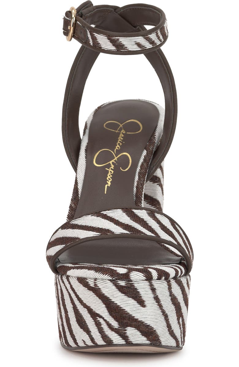Jessica Simpson Axtyn Ankle Strap Platform Sandal, Alternate, color, Ivory/ Brown