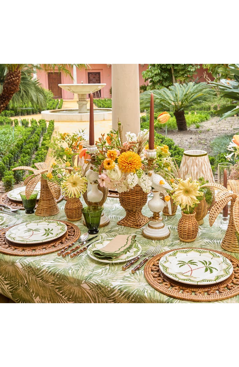 Mrs. Alice Jardin de Palmier Dinner Plates, Alternate, color, Green