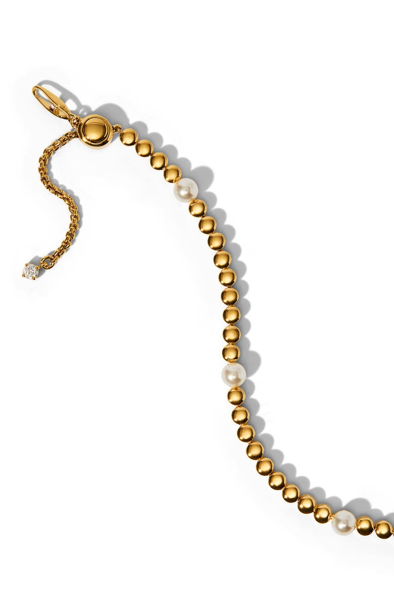 Nadri Esme Faux Pearl Bracelet, Alternate, color, Gold