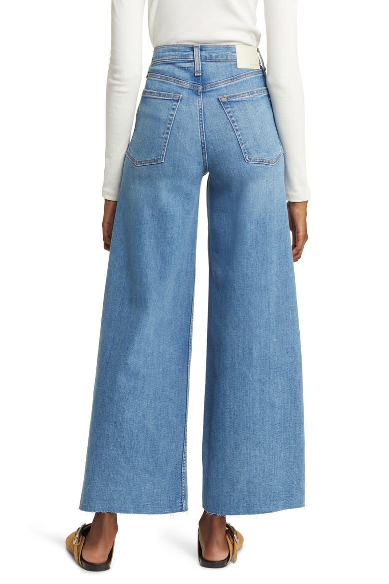 Sofie Raw Hem High Waist Crop Wide Leg Jeans, Alternate, color, MONTEROSSO