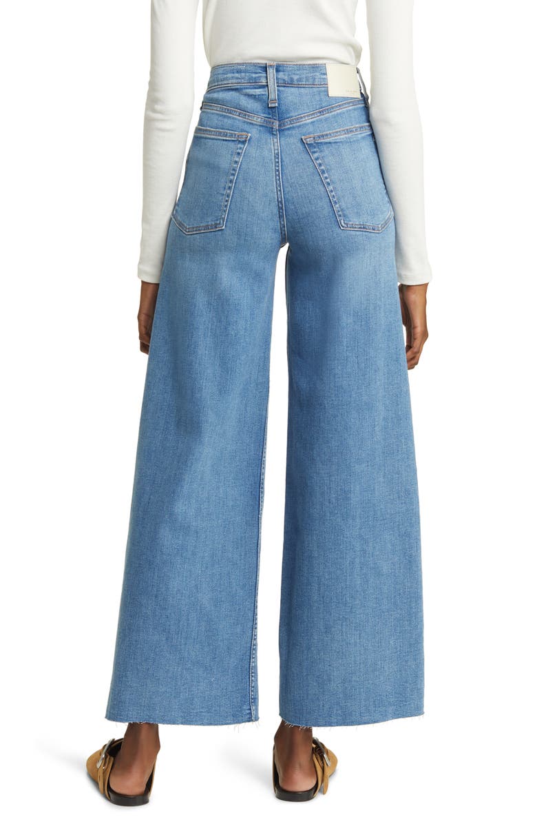 rag & bone Sofie Raw Hem High Waist Crop Wide Leg Jeans, Alternate, color, Monterosso
