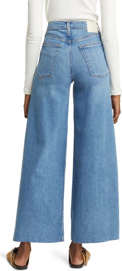Sofie Raw Hem High Waist Crop Wide Leg Jeans