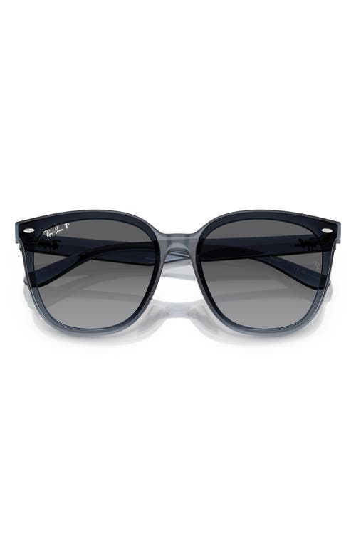 Ray Ban Ray-ban 66mm Polarized Oversize Irregular Sunglasses In Brown