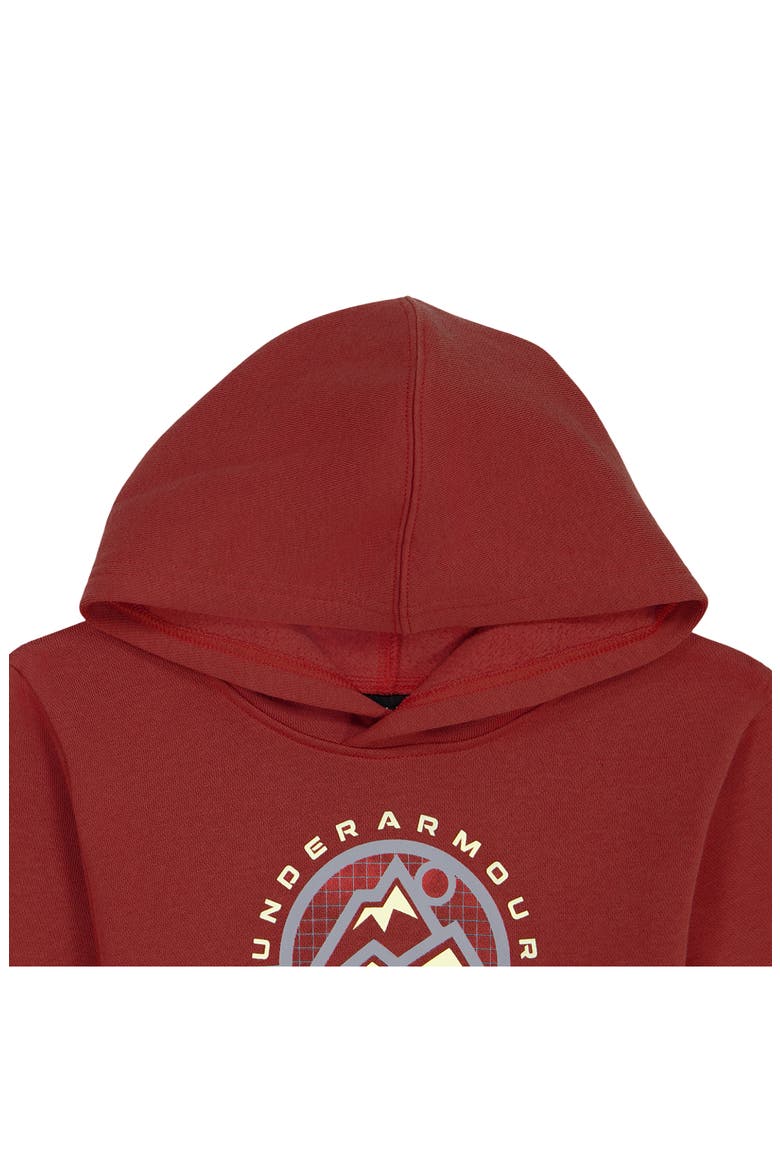Kids' Strata Grid Fleece Set, Alternate, color, HERITAGE RED