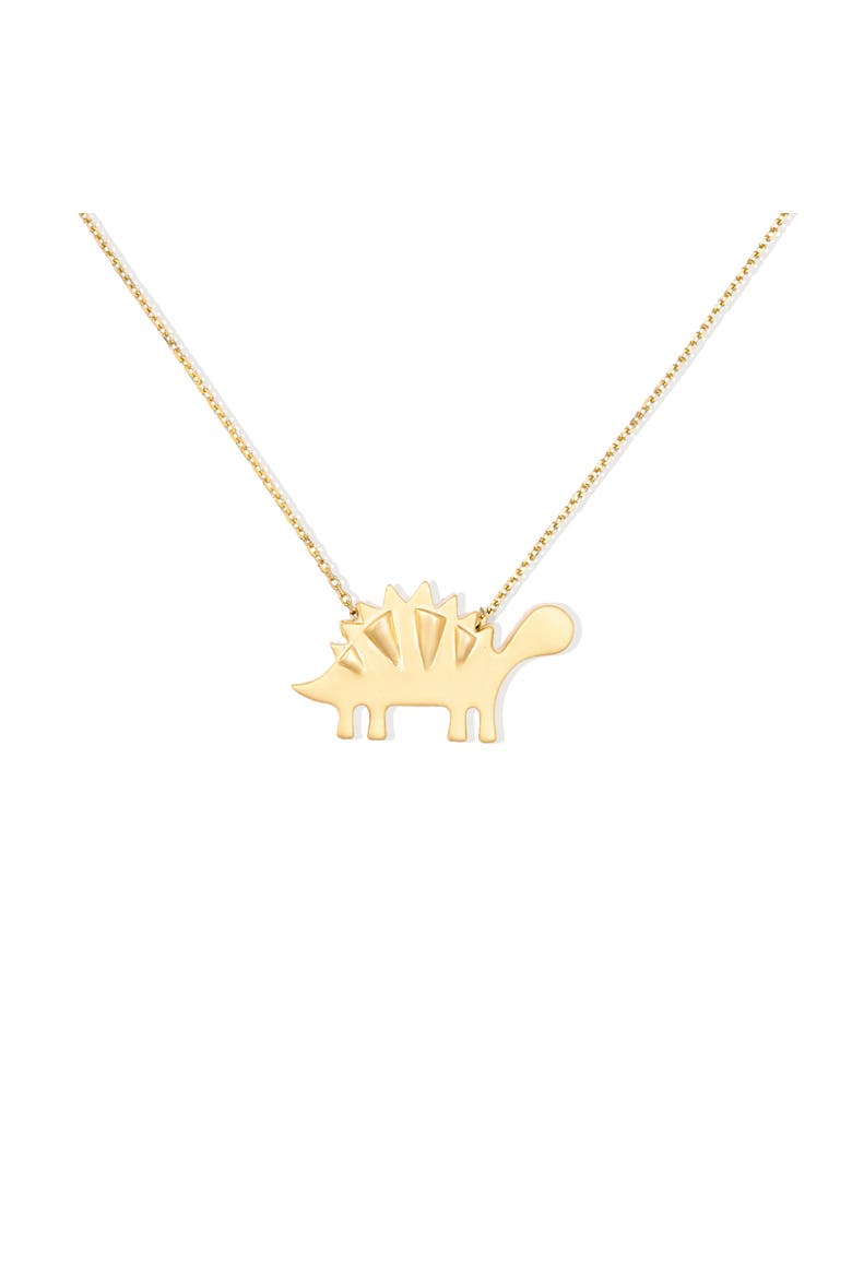 Juju Dino Charm Necklace, Alternate, color, Gold