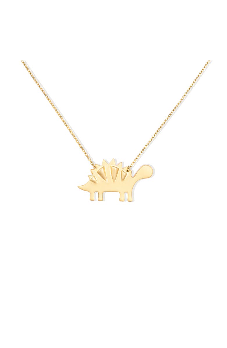Campbell + Charlotte Juju Dino Charm Necklace, Alternate, color, Gold