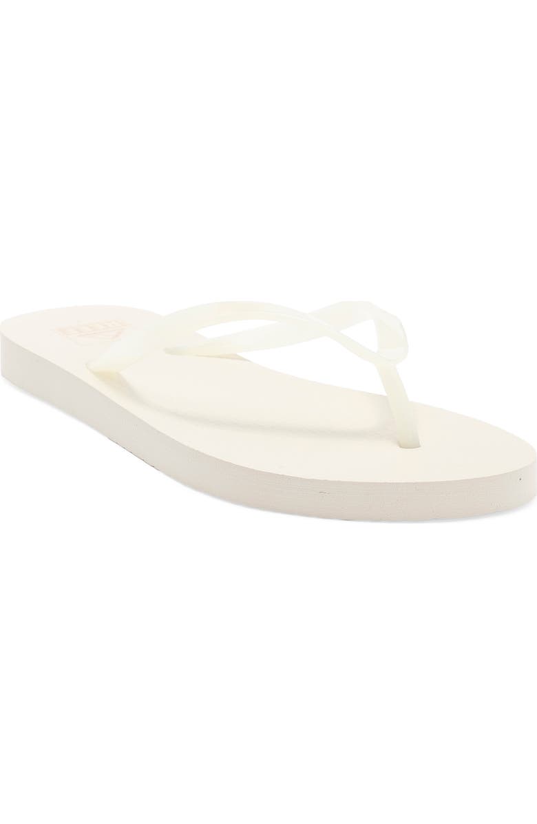 Reef Seaside Jelly Strap Flip Flop, Main, color, Clear/ White