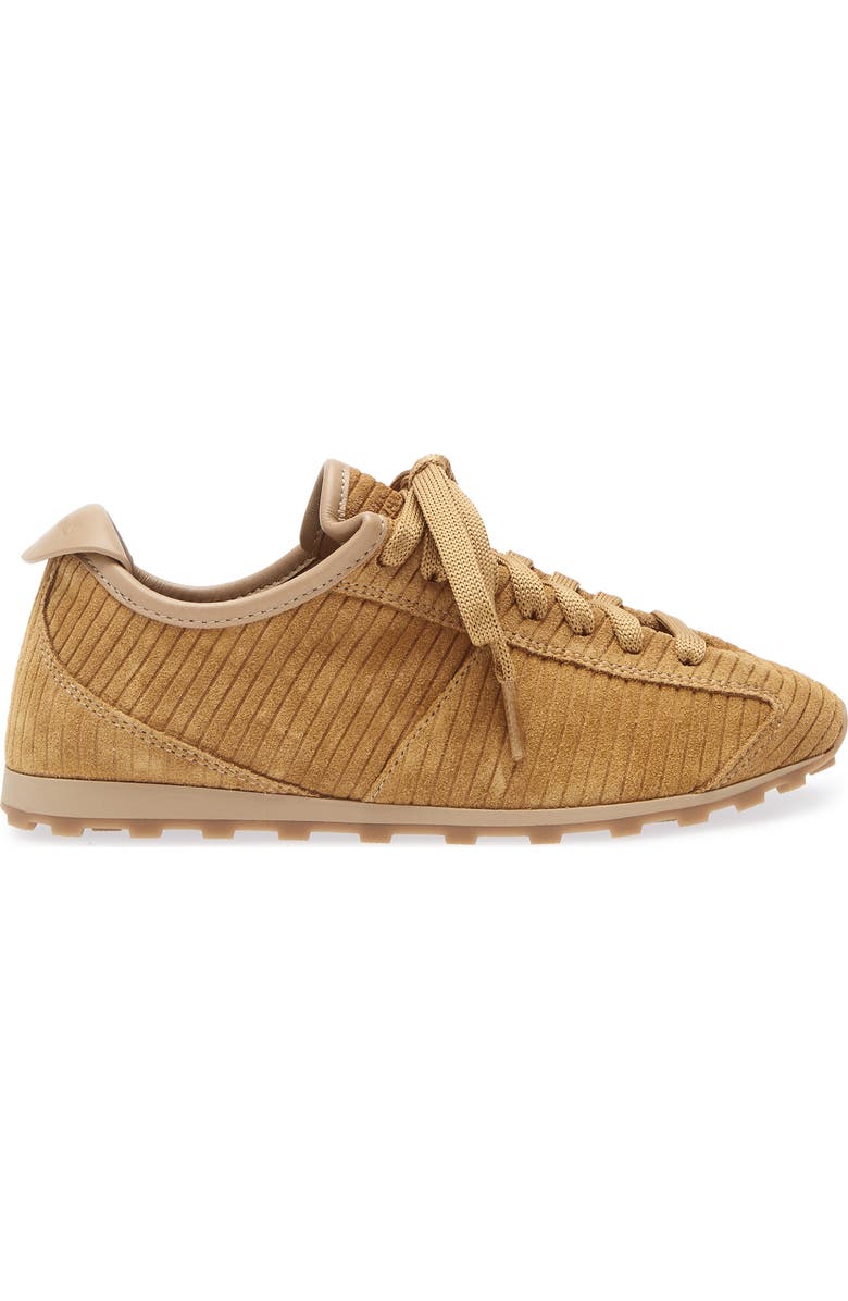Jacquemus Corduroy Suede Tennis Sneaker, Alternate, color, Camel