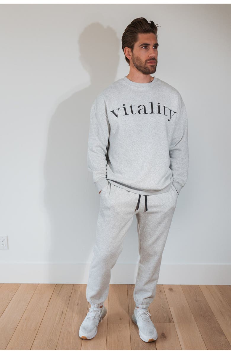 Vitality Cozy Uni Crew, Alternate, color, Stone Marl