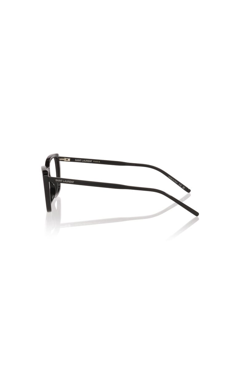 Saint Laurent 49mm Rectangle optical glasses, Alternate, color, Black