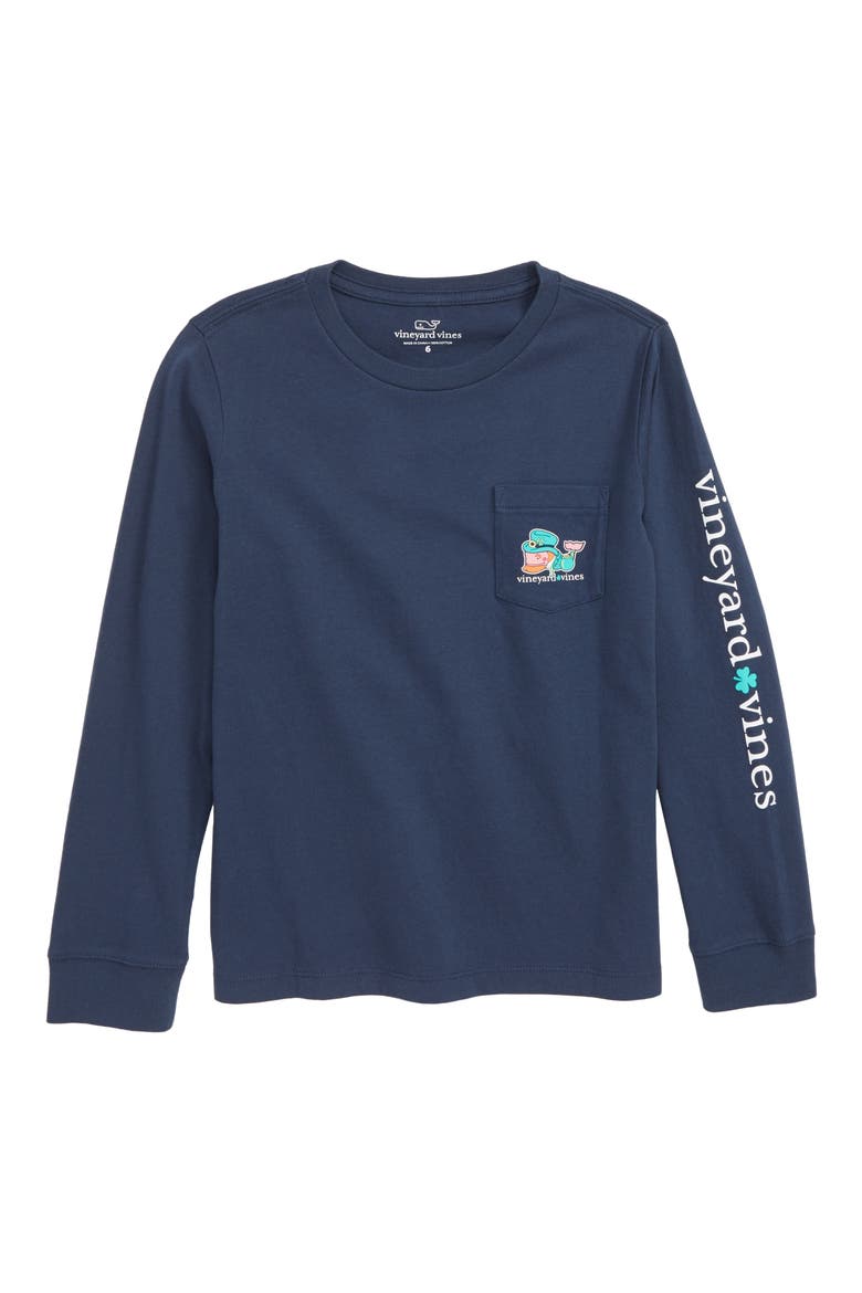 Kiss Me I'm Irish Pocket T-Shirt, Main, color, BLUE BLAZER