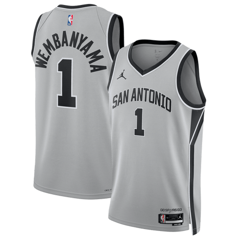 Unisex Jordan Brand Victor Wembanyama Silver San Antonio Spurs Swingman Jersey - Statement Edition