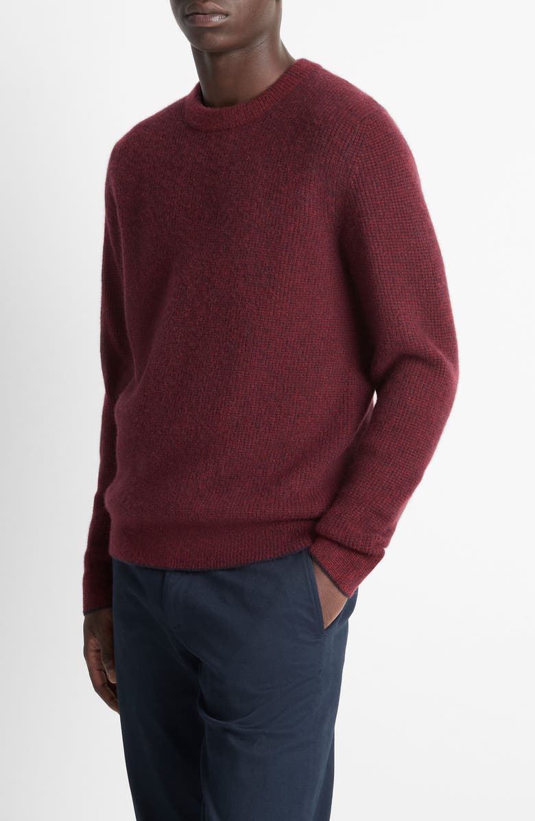Vince Boiled Cashmere Crewneck Sweater, Alternate, color, Coastal/ Winter Berry