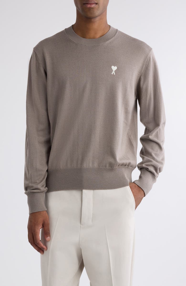 AMI PARIS Ami de Coeur Wool Sweater, Main, color, 