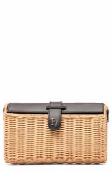 Frances Valentine Betsy Wicker Basket Crossbody Bag