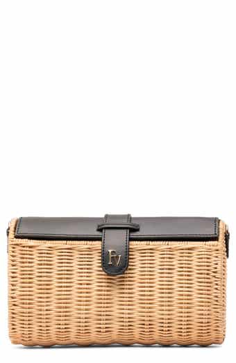 Frances Valentine Betsy Wicker Basket Crossbody Bag