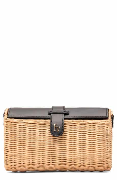 Frances Valentine Betsy Wicker Basket Crossbody Bag