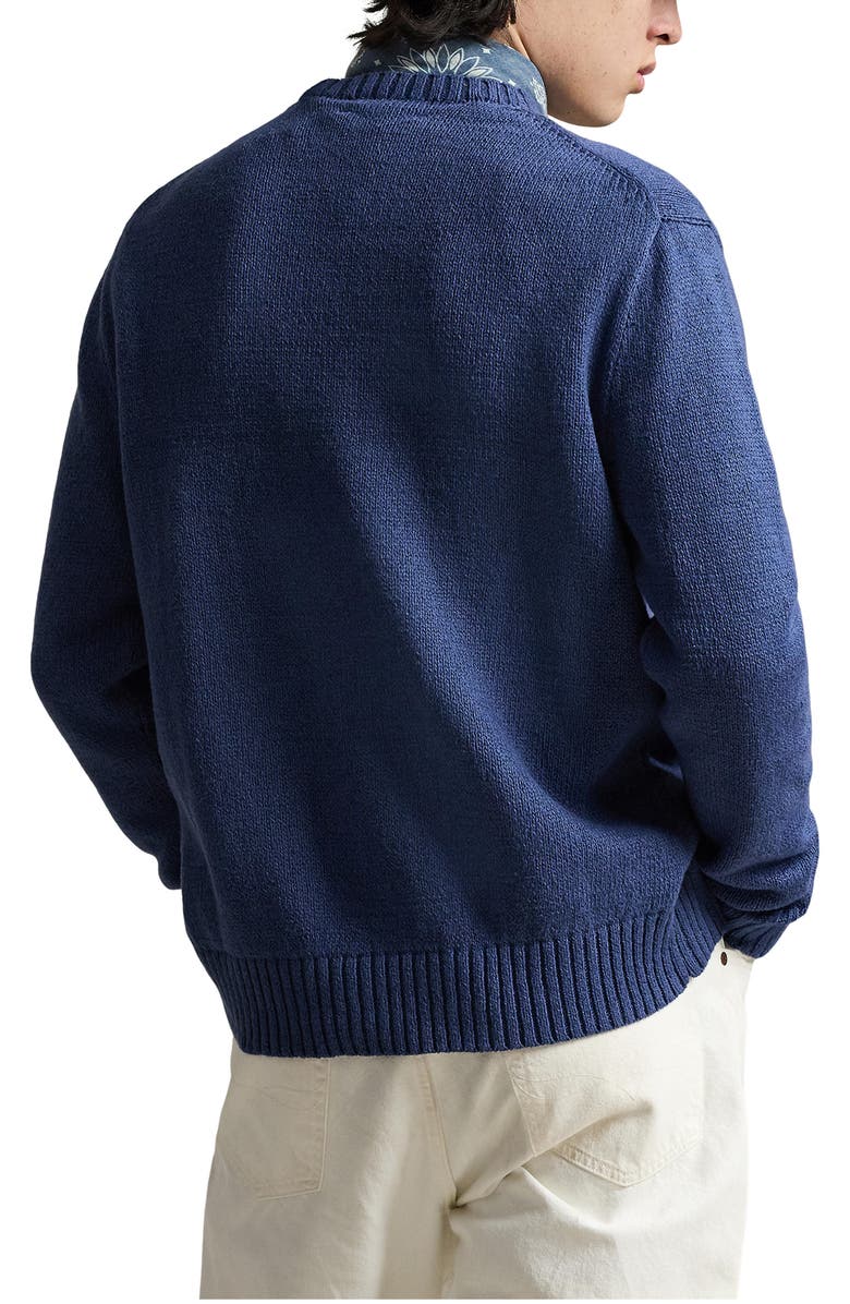 Polo Ralph Lauren Polo Bear Linen & Cotton Sweater, Alternate, color, Light Navy
