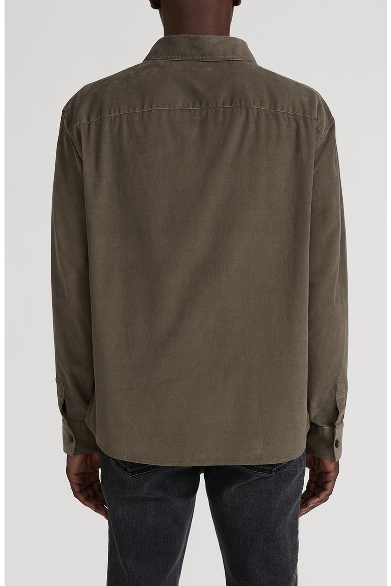 Micro Cord Overshirt, Alternate, color, MUD GREY