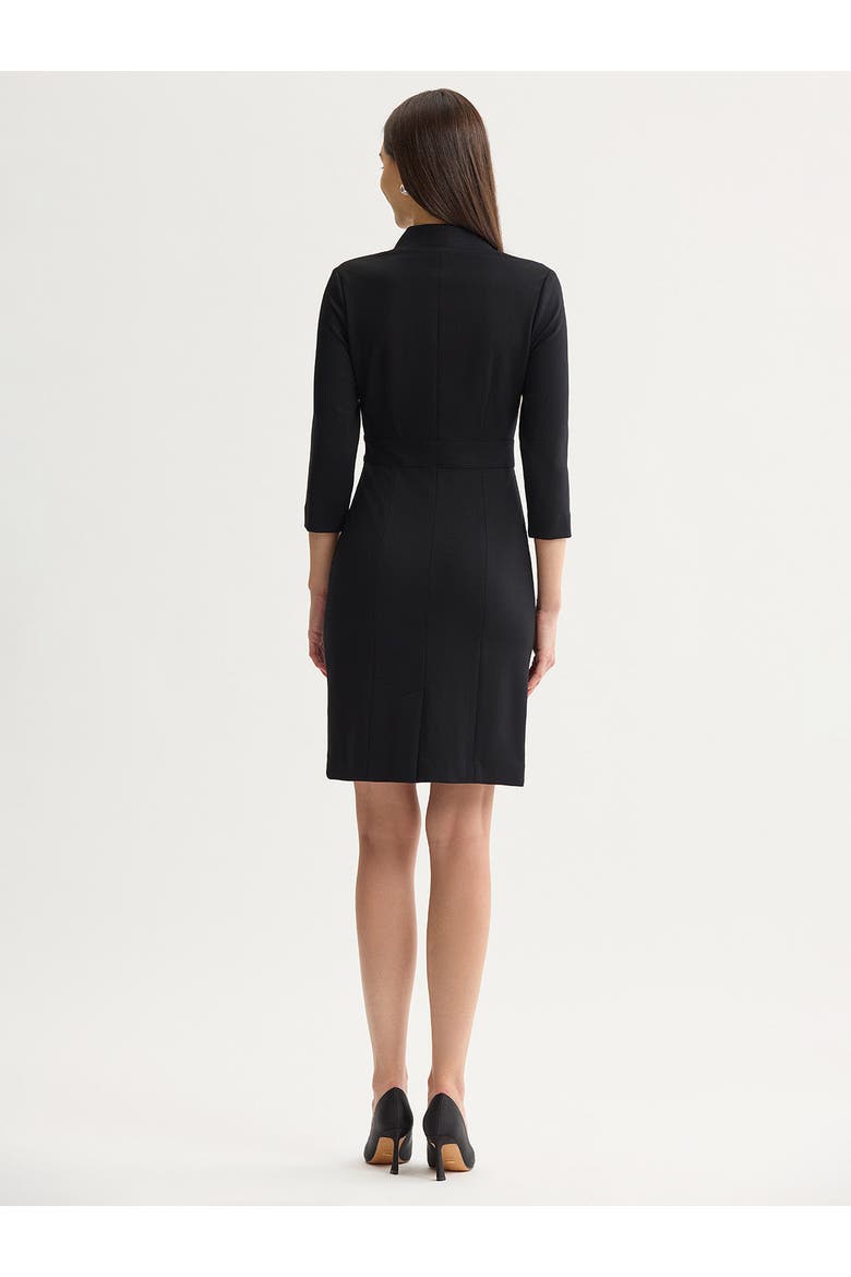 V Neck LuxeStretch Sheath Dress, Alternate, color, Black